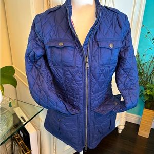 Womens Burberry classic Blue quilted jacket Sz S